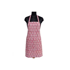 促销围裙印度块印花100% 透气20片棉83厘米厨房围裙待售