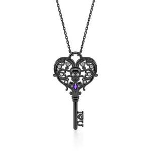 Collar con Colgante de Calavera de Plata de Ley con Diseño Romántico de Amor Eterno Jeulia - Product Image 1