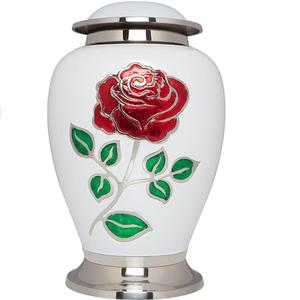 Urnas de Metal de promoción Vintage con diseño de rosa, urna de cremación conmemorativa exterior para adultos, hombres, mujeres, cenizas, cenizas humanas - Product Image 1