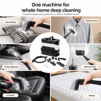 Nettoyeur vapeur vertical électrique sans sac pour tapis, détachant vapeur 100°C et eau chaude 60°C, pour usage domestique multi-surfaces, nettoyage de la saleté, de la graisse et des acariens