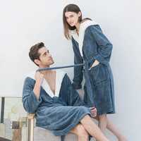 Acheter Robe de Spa Professionnelle Unisexe en Velours de Coton pour Couples Peignoir en Velours pour Hommes Peignoir Respirant Service OEM Vêtements de Nuit