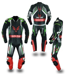 Personalizado nuevo diseño transpirable impermeable Anti-UV de talla grande traje de carreras de motos chaqueta de cuero pantalón - Product Image 1