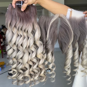 Extensiones de Cabello Fino de Alta Calidad para Bebés con Frontal y Paquetes para Hacer Pelucas - Product Image 4