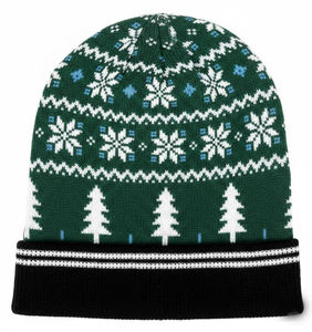 Chapeau en tricot chaud d'automne et d'hiver de créateur, bonnet en laine tendance et résistant au froid pour une utilisation en extérieur, jacquard 2026 - Product Image 1