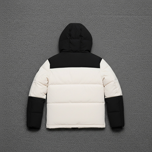 Blouson matelassé pour homme à col montant, avec capuche amovible, logo personnalisé imprimé, vêtement décontracté d'hiver, blouson bomber zippé, vente chaude - Product Image 2