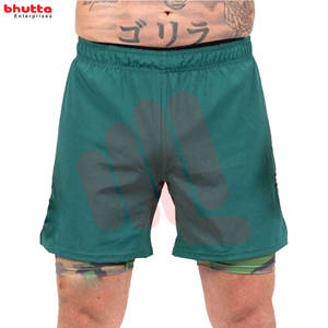 กางเกงขาสั้นออกกำลังกาย MMA เกรดสูงสำหรับทุกเพศใส่สบายทำจากโพลีเอสเตอร์100% - Product Image 5