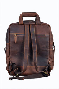 Mochila de cuero de vaca de estilo moderno para hombre, mochila de cuero auténtico de grano completo, novedad - Product Image 2