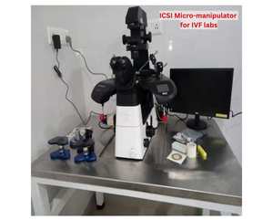 Micromanipulador de laboratorio de calidad de exportación para ICSI para microscopios trinoculares y binoculares Drawtube - Product Image 5