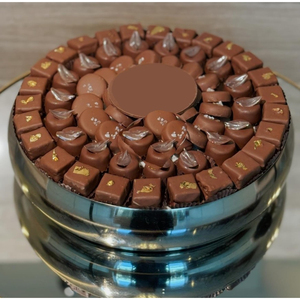 Bol à chocolat en métal argenté de qualité de luxe Bol de service à chocolat moderne Bonbons Desserts Plat de service pour occasions spéciales - Product Image 2