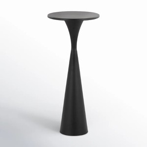 Pilier Table d'appoint en métal noir Meubles d'appoint minimalistes modernes Table de chambre à coucher de salon Design unique Style contemporain - Product Image 4