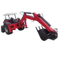 MALIK AGRO INDUSTRIES Landwirtschaftlicher Baggerlader mit 1m³ Schaufelkapazität und Felgen für Massey Ferguson Traktoren 50-100 PS