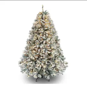 Wholesale Sales With Lighted Snow Decorated Fir Bonsai Tree Interior Decoration Artificial Christmas Tree
