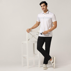 Chemises pour hommes personnalisées imprimées, anti-froissement, solides, de haute qualité, respirantes, 100% coton biologique, manches courtes, logo brodé - Product Image 5
