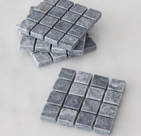 Ensemble de sous-verres sculptés en marbre noir classique de haute qualité, écologiques, pour café, thé, bière, lot de 4, diamètre 400 mm, décoration intérieure, Inde