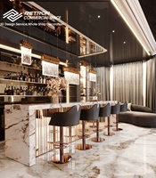 Diseño Interior de Bar de Lujo Personalizado Integral, Solución Completa de Equipamiento con Mostrador de Bar, Exhibidores y Decoración del Espacio