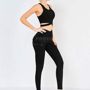 Ensemble de yoga et de sport pour femmes 2026, vêtements légers de haute qualité, impression personnalisée, respirant, vente en gros, tenue de yoga et de fitness 2 pièces - Product Image 4