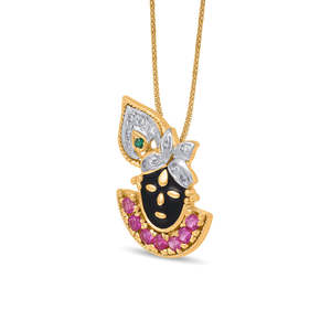 Colgante Religioso Kanhaiya de Oro Fino, Amuleto para Joyería Devocional - Product Image 4