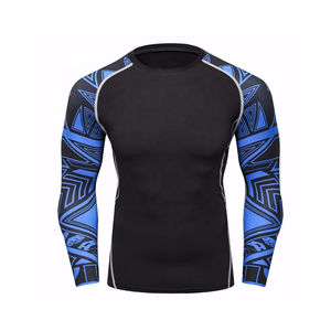 Camiseta de Compresión Transpirable y Ecológica con Estampado por Transferencia de Calor para Hombre, para BJJ, Gimnasio, Surf y Buceo, Suministro OEM - Product Image 4