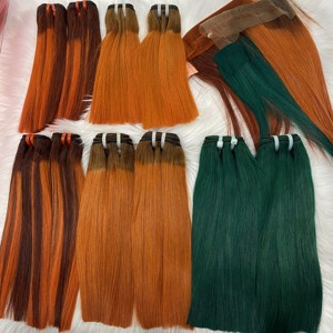 VENTE EN GROS DONNEUR BRUN/BLONDE BONE DROIT SUPER DOUBLE BUNDLES FERMETURE FRONTAL ENSEMBLE VIETNAMIEN TIRAGE HUMAIN DOUBLE TIRAGE - Product Image 3