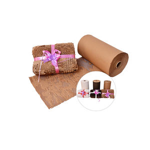 Hot Sale Fully Recyclable Eco-Friendly Biodegradable Kraft Perforated Protective Film Cushioning <b>Wood</b> <b>Wrap</b> Honeycomb Protection - Product Image 1