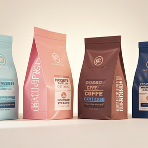 <span class=keywords><strong>Pochette</strong></span> de café à fond plat refermable en usine 250 g/m² 500 g/m² 1kg sacs de café modernes - Product Image 2