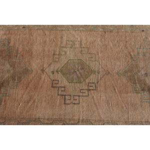 Vintage Classic Turkish <b>Rug</b> Beige 4.6 X 10.2ft Handmade Wool with Latex Backing Patchwork Pattern for Teen <b>Bedside</b> - Product Image 5