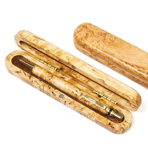 Juego de bolígrafos de regalo de lujo de alta calidad de bambú hecho a mano de lujo, bolígrafo de madera con logotipo grabado personalizado con caja de madera - Product Image 1