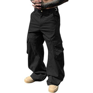 กางเกงคาร์โก้ผู้ชาย ผ้าฝ้าย 100% น้ำหนักเบา เอวยางยืด ระบายอากาศ กันลม ใส่ลำลองกลางแจ้ง ยืดหยุ่น กันน้ำ แห้งเร็ว - Product Image 1