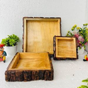 Plateau de service alimentaire en bois écologique, couleur/forme/logo personnalisés, forte demande, vente en gros, MOQ 10 pièces, artisanat Tayyab - Product Image 6