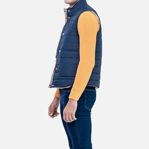 2025 chaleco térmico acolchado personalizado para hombre, cortavientos sin mangas de invierno, chaleco cálido, chaquetas, ropa para hombre, contraste de estilo callejero - Product Image 2