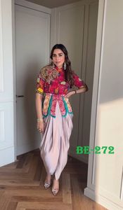 Fashion Accessories Crepe Silk Printed & Embroidery Work Western Dhoti Casual Dress Available at Bulk Quantity From India - Product Image 6