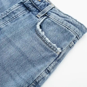 Cómodos pantalones vaqueros de uso diario para mujer de primera calidad, pantalones vaqueros de cintura alta, ajustados, rasgados, de pierna ancha, elásticos, planos, elegantes, informales, de invierno - Product Image 6