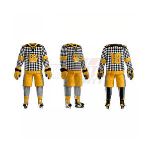 ชุดเสื้อและกางเกงฮ็อกกี้น้ำแข็งชุดเครื่องแบบที่พร้อมเล่นเกมและใช้ได้จริงสำหรับทุกระดับสำหรับการฝึกซ้อมและการแข่งขัน - Product Image 1