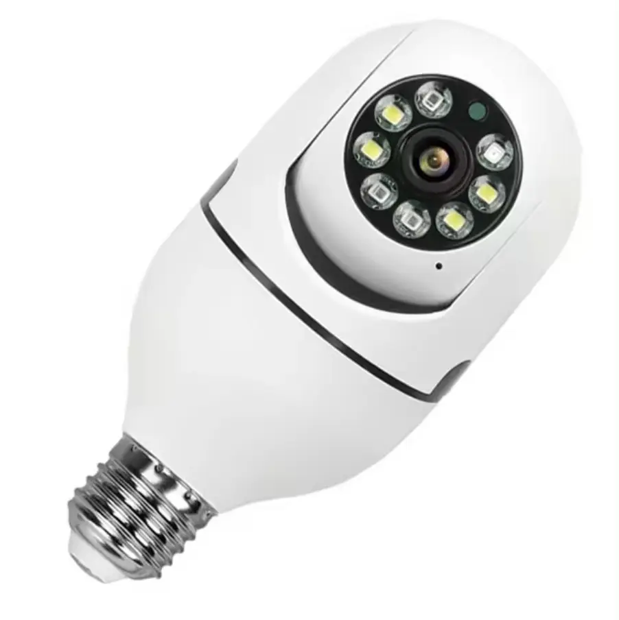 2024 1080P WiFi E27 Lamp Bulb IP Camera Color Night Vision Auto Tracking PTZ Security CCTV Video Surveillance Bulb Camera