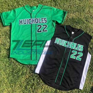 Vente en gros de maillots de baseball personnalisés maillots de softball maillots de baseball par sublimation avec broderie et impression par sublimation fabriqués au Pakistan - Product Image 1