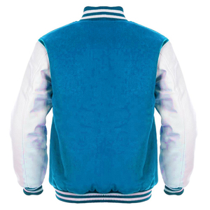 Chaqueta de invierno Varsity para hombre, acabado interior suave, carcasa duradera y diseño clásico de puños a rayas, ideal para salidas al aire libre - Product Image 3