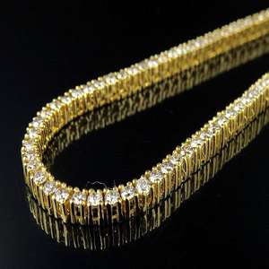 Venta caliente Hiphop 3mm 4mm 5mm oro blanco primavera broche moissanite diamante tenis cadena moda cadena Collar para hombres - Product Image 1