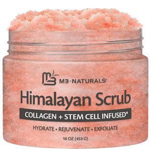 Himalayan Salt <b>Scrub</b>, Face, Foot, and <b>Body</b> Exfoliator with Collagen and Stem Cells, Exfoliating <b>Scrub</b> for Toning, Cellulite - Product Image 2