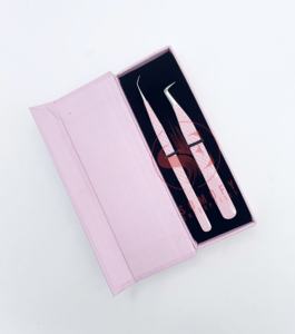 Pinzas Profesionales para Pestañas, Extensiones de Pestañas, Pestañas de Volumen, Acero Inoxidable, Alta Calidad, Duraderas, Logotipo Personalizado, Marca Privada - Product Image 1