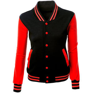 Chaquetas universitarias de manga de cuero de lana de marca para mujer, chaqueta Varsity Lettermen para mujer - Product Image 1