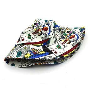 Doreamon Unisex Bob <b>Hat</b> Reversible Striped Camouflage <b>Leopard</b> Bow Patterns 3D Embroidered Velour Flannel Terry Fabrics Casual - Product Image 4