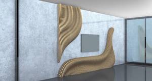 Thiết lập 14 nghệ thuật hiện đại Deco lượn sóng bằng gỗ tường trang trí nội thất CNC tham số tập tin cho TV đơn vị 01 thiết kế kỹ thuật số cho nhà treo sinh nhật - Product Image 5