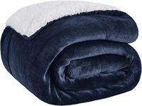 Couverture en flanelle ultra-douce et luxueuse, motif à carreaux, 50 x 60 pouces, 100% polyester, dos en polaire sherpa, fabriquée en Inde