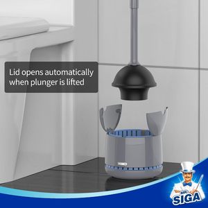 MR.SIGA Toilet Plunger with <b>Holder</b>, Plungers for Bathroom Heavy Duty, Gray - Product Image 2