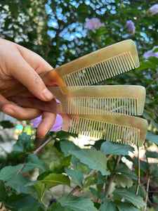 Eco Friendly Handmade Polished Horn Hair Comb Love Design Natural Wide Tooth Detangler for Healthy <b>Scalp</b> and Hair <b>Care</b> - Product Image 6