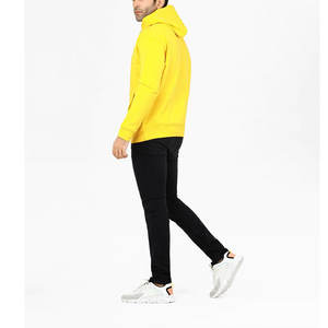 Sudadera con Capucha Personalizada OEM para Hombre, Color Amarillo Canario, Felpa, Estilo Urbano Vibrante, Cordón Ajustable, Venta al por Mayor de Fábrica, MOQ Bajo, al por Mayor - Product Image 4