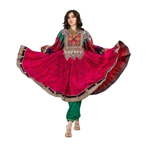 ชุดเดรสอัฟกานิสถานแบบดั้งเดิมของผู้หญิงชุดเดรสปักลายแขนยาวชนเผ่า - Product Image 1