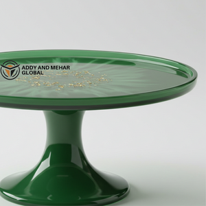 Support à gâteau rond en résine de luxe, fait à la main, avec des caractéristiques écologiques, non toxiques et réutilisables pour une présentation élégante des desserts - Product Image 4