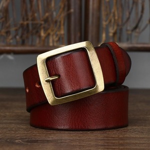 Ceintures de luxe pour hommes Bracelet en cuir véritable de vache avec épingle en alliage vintage pour boucle Ceinture pour hommes de haute qualité - Product Image 5