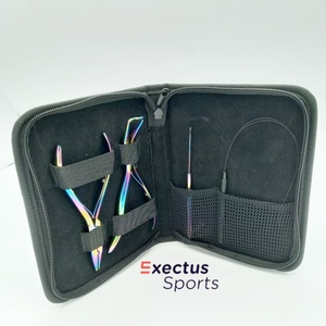 Rainbow Stainless Steel High Quality Hair Extension <b>Pliers</b> Tools Kit <b>Set</b> With Clips, Needle, Scissor and Tape in <b>plier</b> - Product Image 4